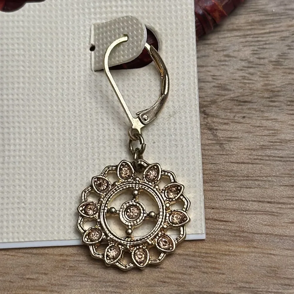 Lauren Conrad Medallion Dangle Earrings NWT